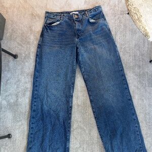 Zara Blue Wide Leg Jeans